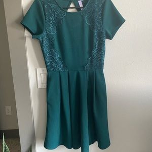 Emerald green midi dress from Francesca